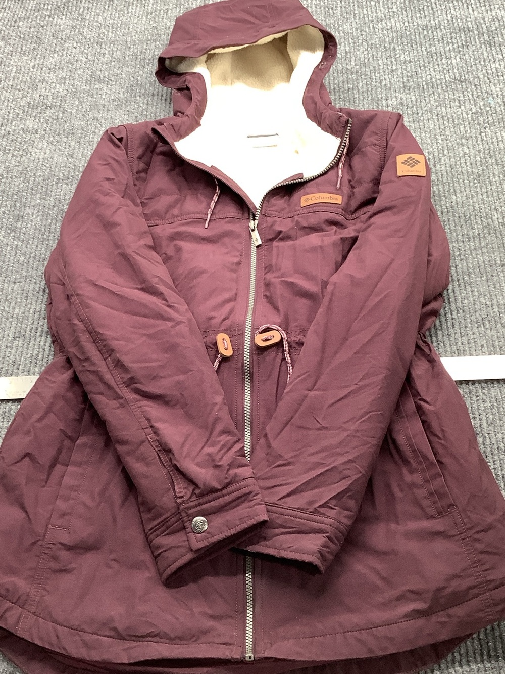 Columbia Women’s Hooded Utility Jacket - Plum Burgundy